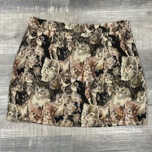 SHEIN Curve - Adorable Cat Tapestry Skirt - 1XL, GUC